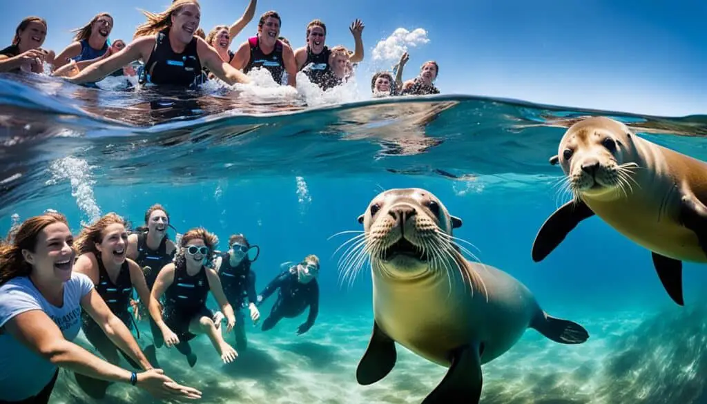 human-sea lion relationship
