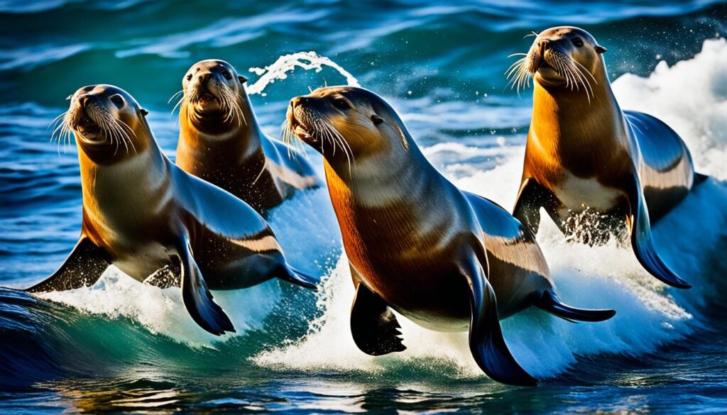 sea lions swimming techniques