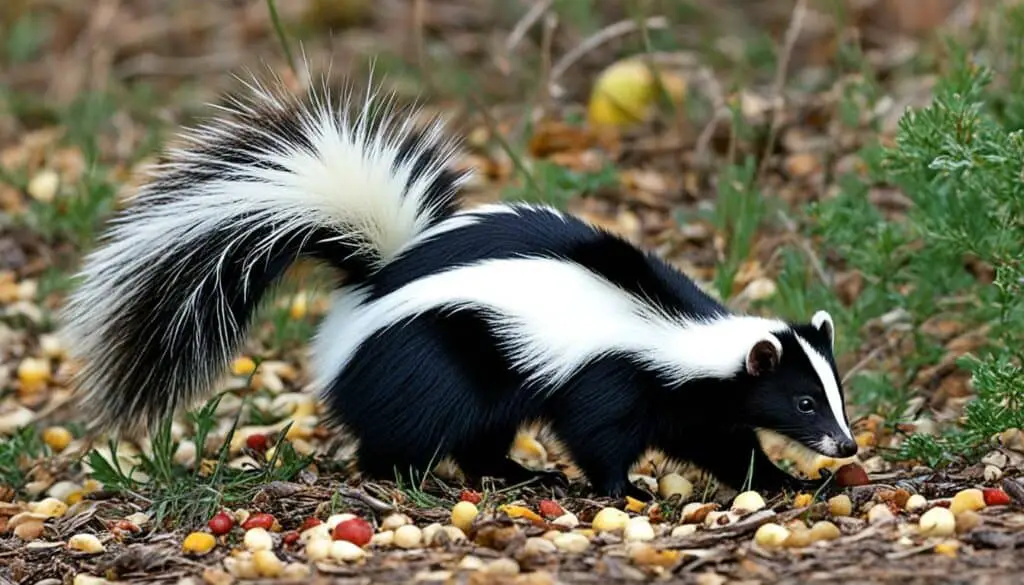 seasonal skunk diet changes