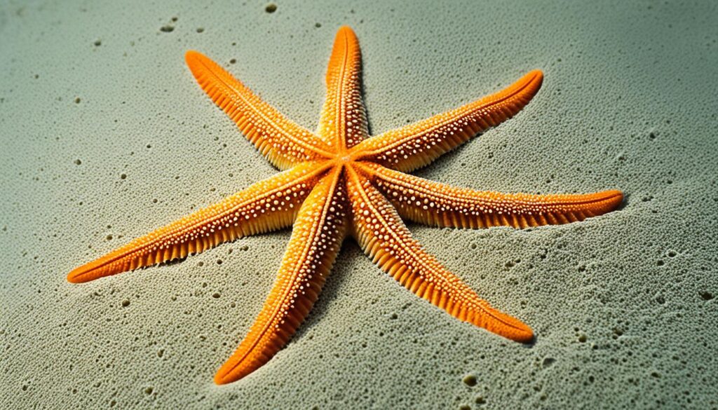 tube feet contraction in starfish